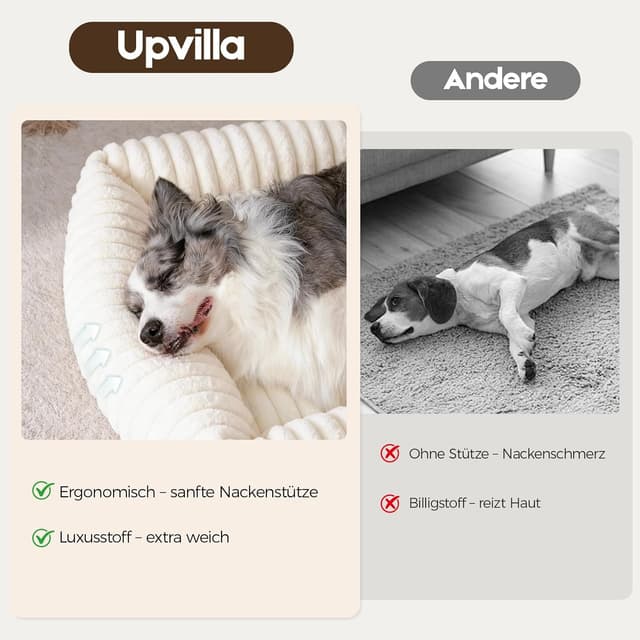 Detalle 2 de Upvilla Luxusweicher Hundekorb 109 × 76 × 20 cm