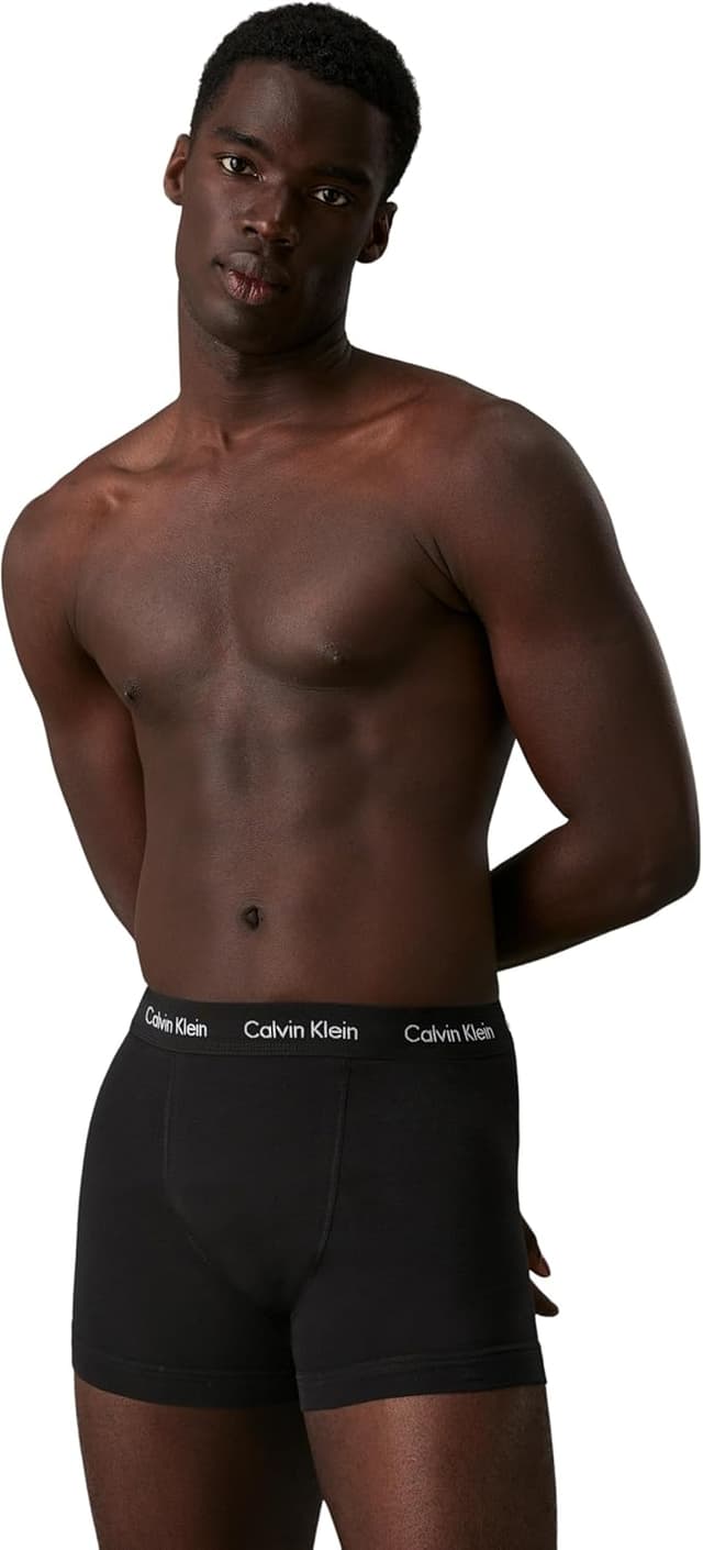 Detalle de Calvin Klein Men’s 5 Pack Trunks with Logo Waistband (Cotton Stretch)