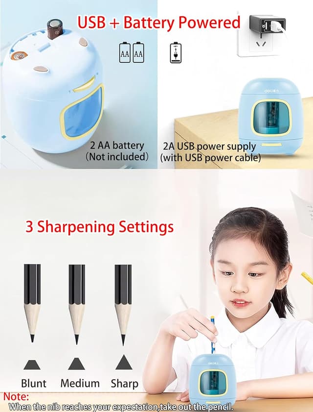 Detalle de Electric Pencil sharpener 5000‑use blades