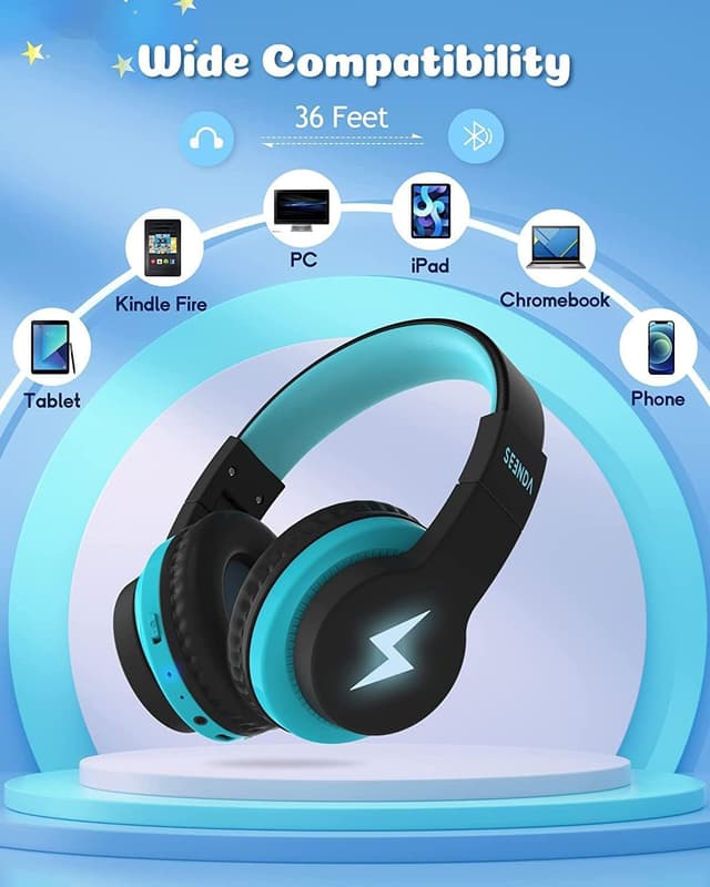 Thumbnail 5 de Seenda Kids Bluetooth Headphones 85dB volume limit