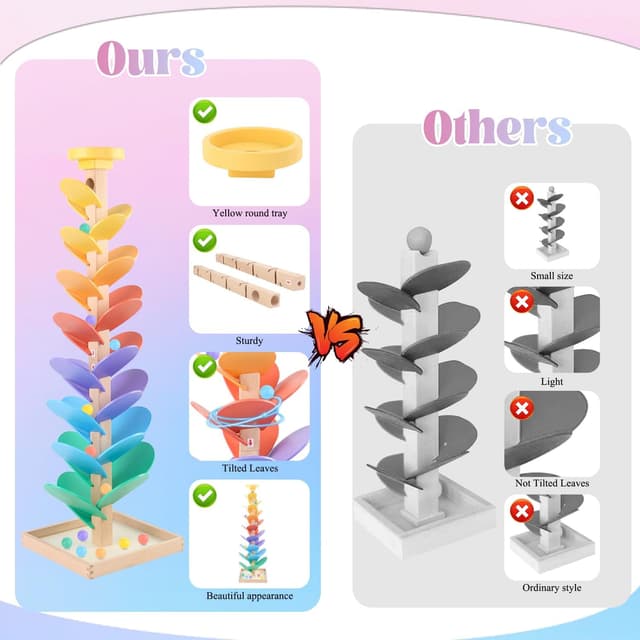 Thumbnail 4 de Wooden Marble Run Music Tree 49pcs