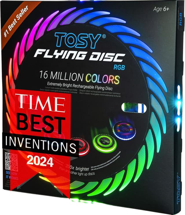 Detalle de TOSY Flying Disc 175g RGB LED Frisbee