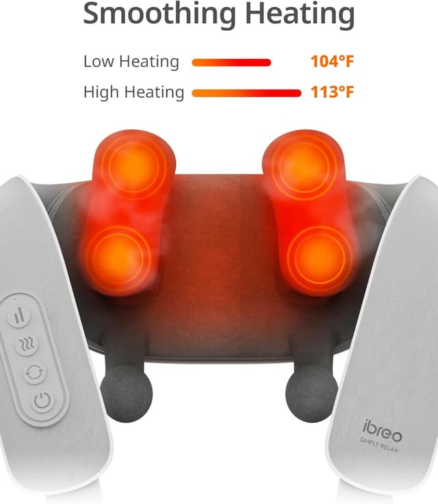 Detalle 2 de Schnurloses Shiatsu Nacken- und Rückenmassagegerät 2500 mAh 💆