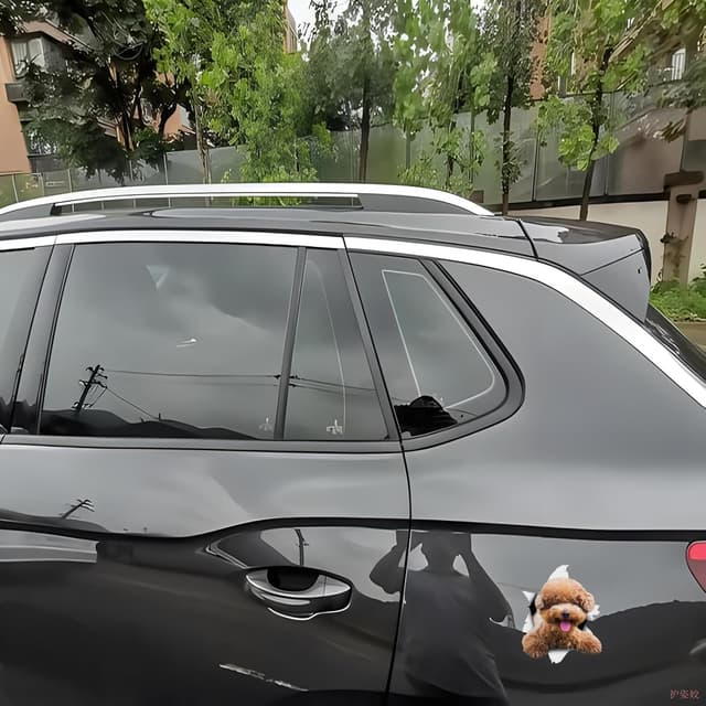 Thumbnail 1 de Autoaufkleber Pudel 18 cm reflektierend