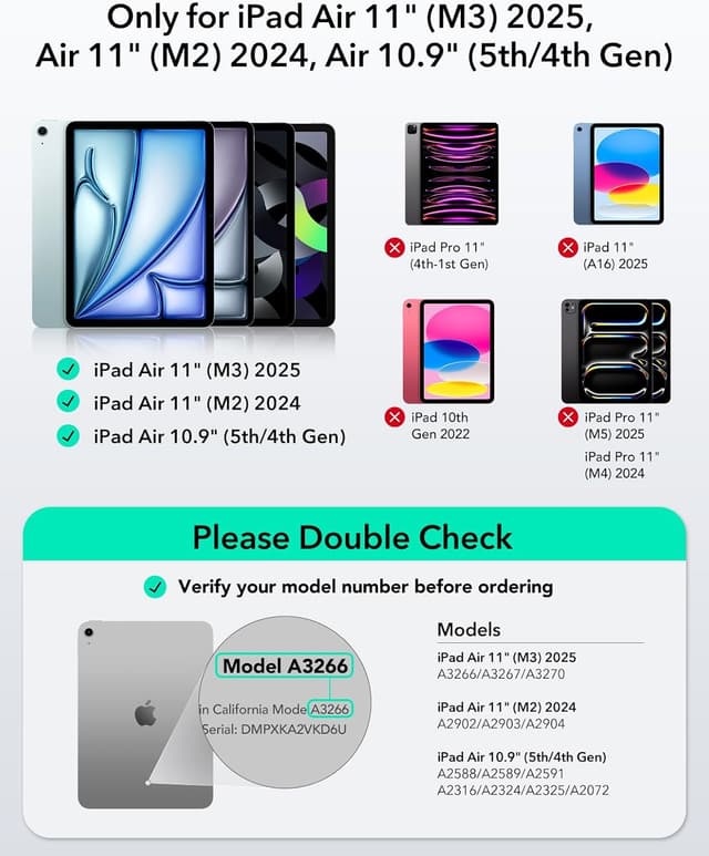 Detalle 2 de ESR Shift Series iPad Air Case with Keyboard 65% Trackpad