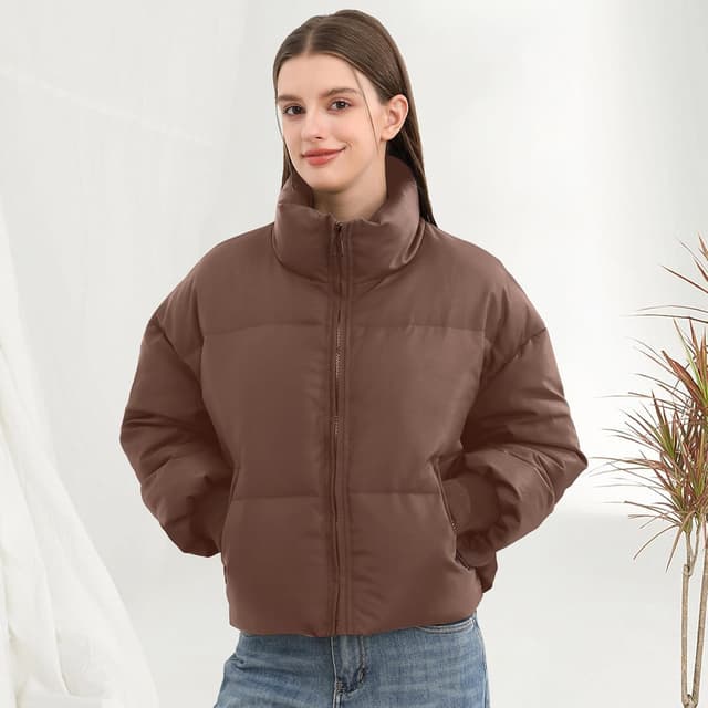 Thumbnail 5 de Women’s Cropped Puffer Jacket Quilted Zip Down