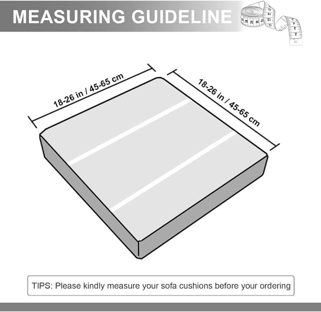 Thumbnail 5 de CDPTD Jacquard-Bezüge für Wohnwagen-Polster – rutschfeste RV-Sitzbezüge mit 2 Kordeln, Ersatzbezug (gray1, passend für W 45–65 cm & D 45–65 cm)