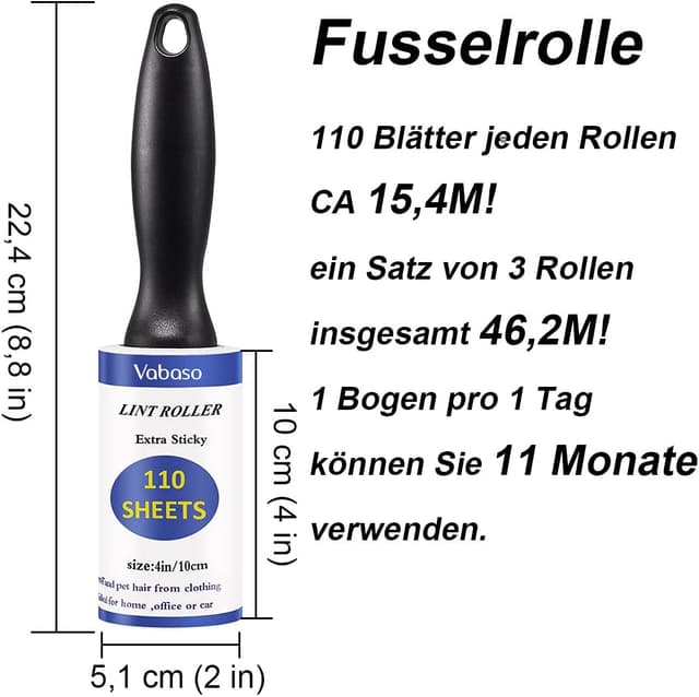Thumbnail 1 de Vabaso Fusselrolle 330 Blätter 46,2m 🧹