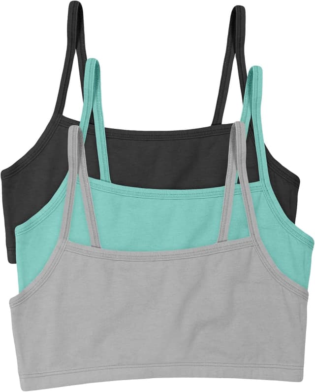 Detalle de Hanes 3-Pack Comfort Flex Fit Cropped Bralettes for Women