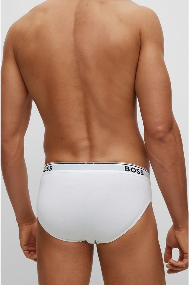 Thumbnail 6 de BOSS Hommes Brief 3P Power : lot de trois slips en coton stretch