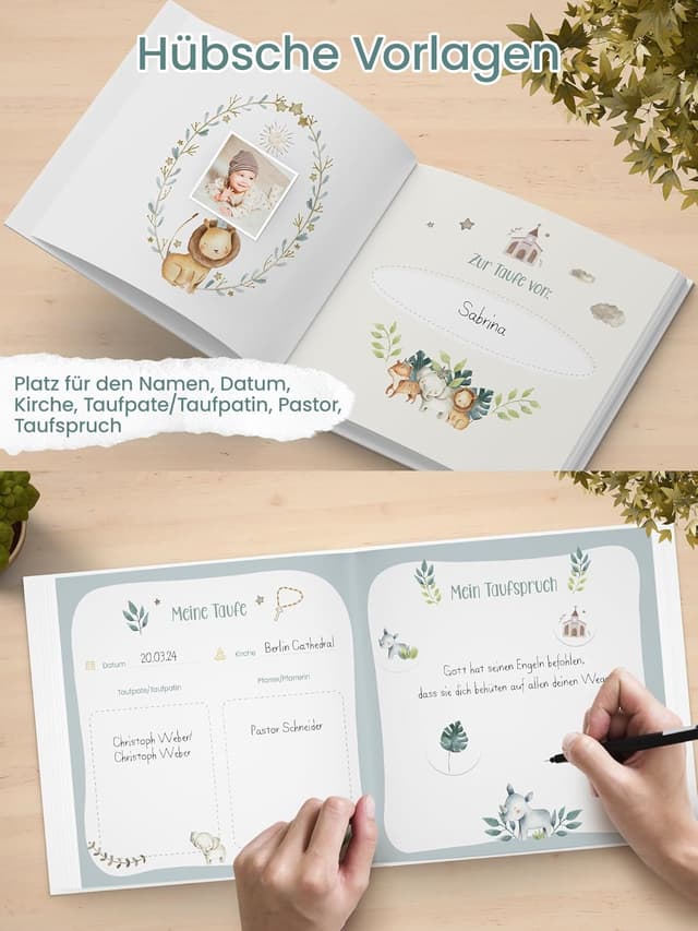 Thumbnail 2 de Legezon Meine Taufe Gästebuch Erinnerungsbuch Weiß