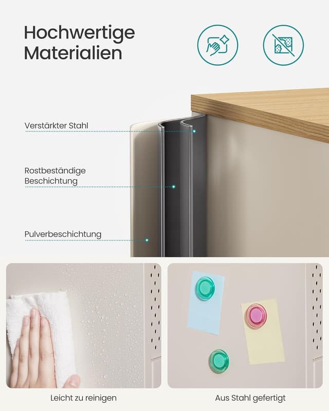 Detalle 2 de SONGMICS LSC102L01 Metallschrank 40 x 80 x 76