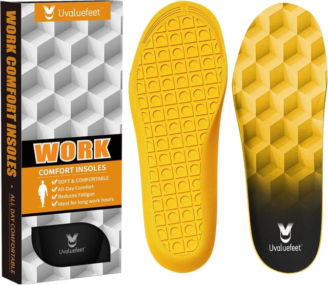 Thumbnail 6 de Uvaluefeet Work Boot Insoles for Men & Women – Memory Foam Anti-Fatigue Cushion Inserts (UK 7.5-9)