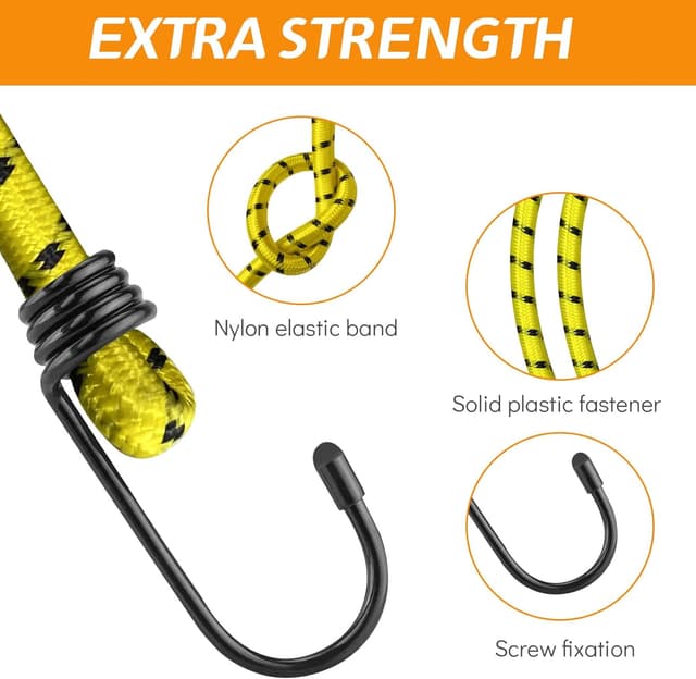 Thumbnail 2 de Jsdoin Bungee Cords 12-Pack Heavy Duty