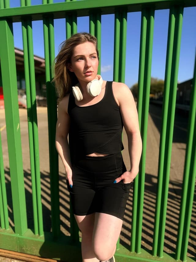 Detalle de JOYSPELS Women’s High-Waisted Cycling Shorts with Side Pockets