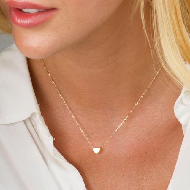 Detalle de HANLI Damen-Halskette vergoldet mit 14K und Cubic-Zirkonia – zartes Stern-Design, wasserfest und hautfreundlich