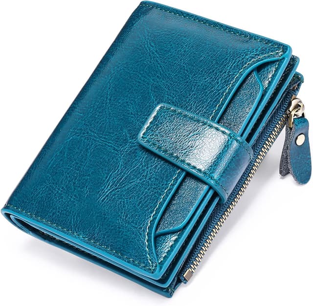 Detalle de SENDEFN Women's RFID leather compact bi-fold wallet 👛