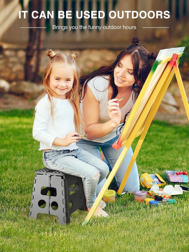 Thumbnail 5 de HOUSE DAY Folding Step Stool 13 inch heavy‑duty non‑slip stool for kids 👣