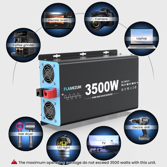 Thumbnail 6 de FLAMEZUM 3500W pure sine wave inverter