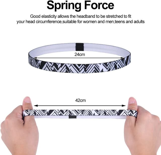 Detalle 2 de URAQT Sport Fascia per capelli antiscivolo sottile unisex