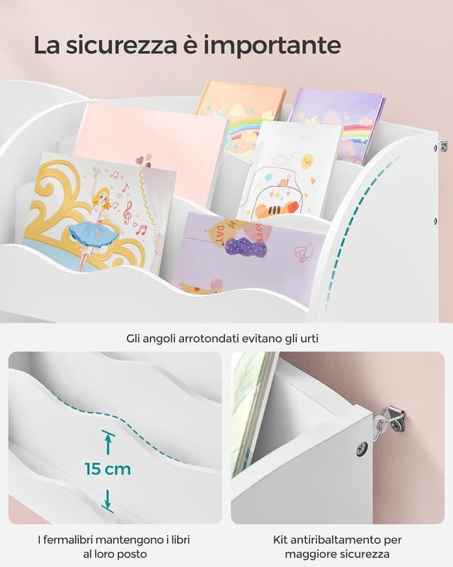 Detalle 1 de SONGMICS Scaffale per Giocattoli 2 ceste