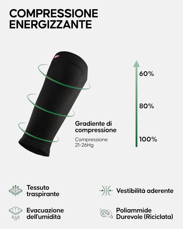 Detalle 2 de DANISH ENDURANCE Fasce a Compressione Graduata 21-26 mmHg per uomo e donna (scaldamuscoli per polpaccio)