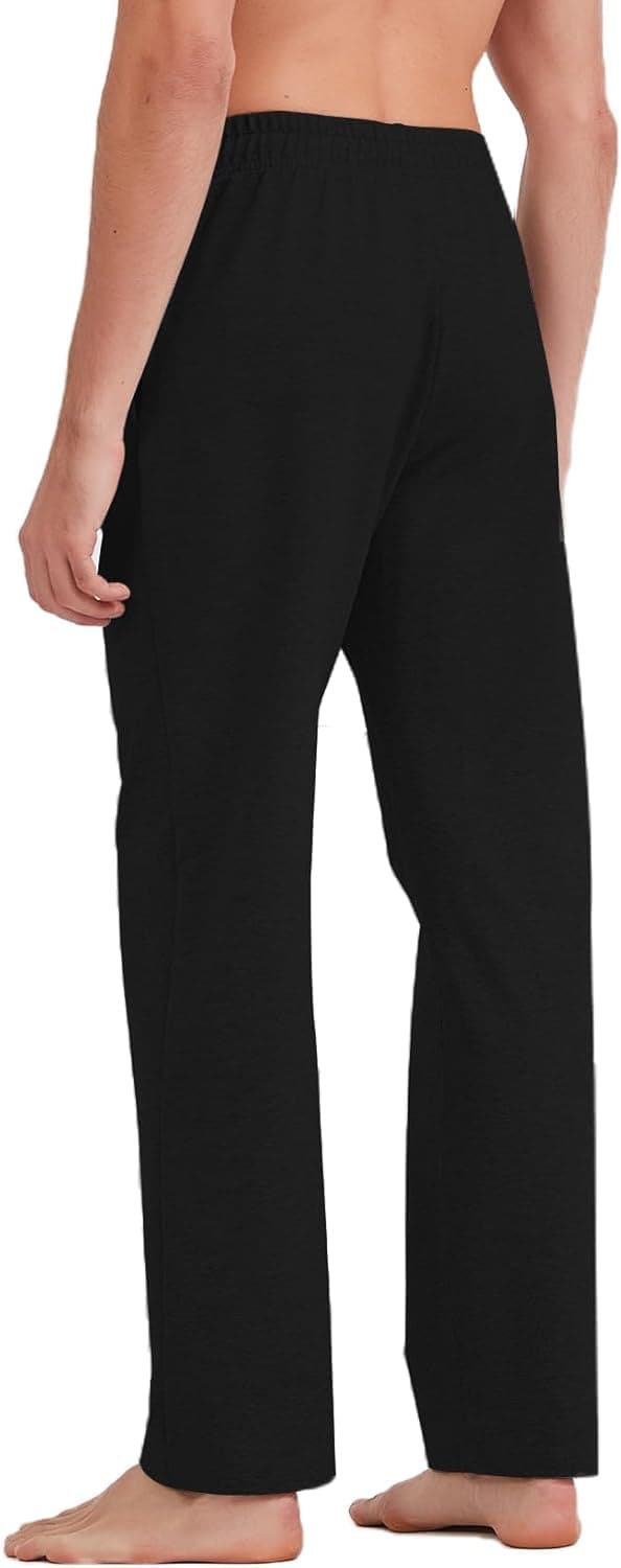 Detalle 2 de Idtswch Long Inseam Men’s Tall Sweatpants (30–40" Inseam) with Pockets, Open-Bottom Joggers