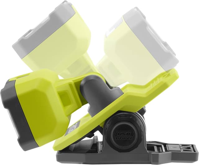 Detalle 2 de RYOBI RLC4-0 lampada con pinza a batteria 4V, 3 intensità fino a 1000 lumen e testa orientabile (Ryobi LINK, batteria non inclusa)