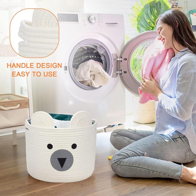 Thumbnail 5 de Goodheim Cesto portaoggetti per bambini orso bianco