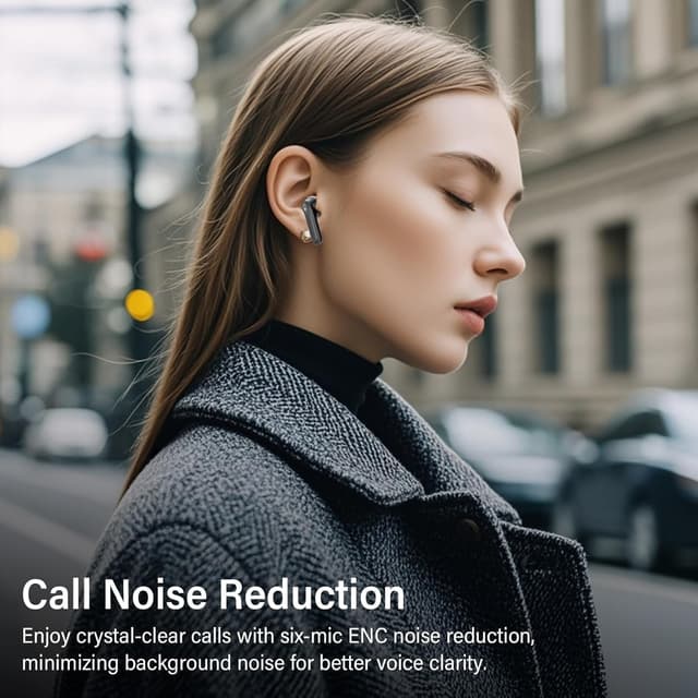 Detalle de DUCOCUB Air1 Pro cuffie Bluetooth con ANC ibrida fino a -45 dB, Hi-Res e EQ personalizzato