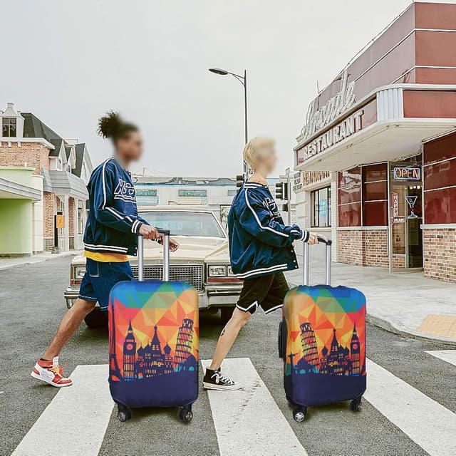 Detalle 2 de Explore Land Travel luggage cover (18–32 inch) for scratch and dirt protection