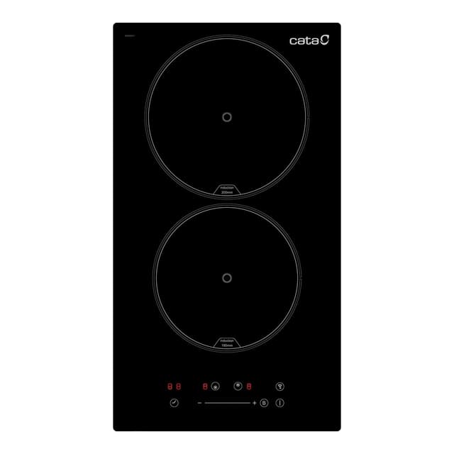 Detalle de Cata ISB 3102 BK Placa inducción 2 zonas