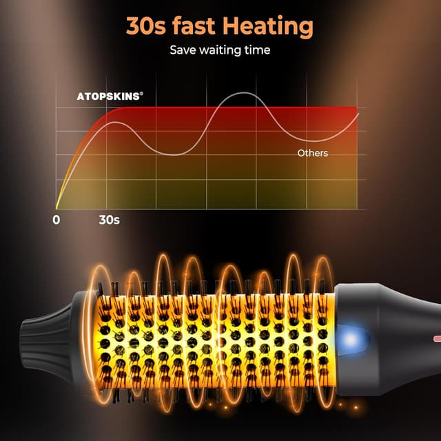 Detalle de 38 mm Wärmebürste Thermal Brush (Thermobürste) mit LCD, 120–210 °C und Doppelspannung 100–240 V