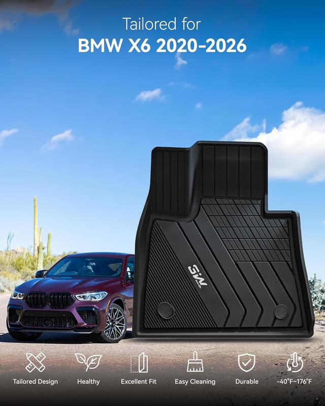 Thumbnail 2 de 3W BMW X6 Floor Mats, 2020–2026,