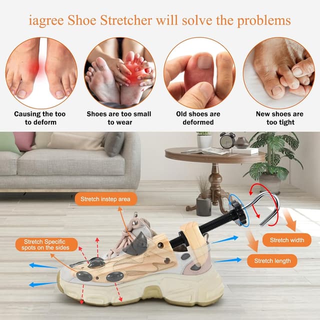 Thumbnail 3 de JJDPARTS Schuhspanner aus Buchenholz – 4-Wege Schuhdehner für Herren & Damen, mit Schuhlöffel