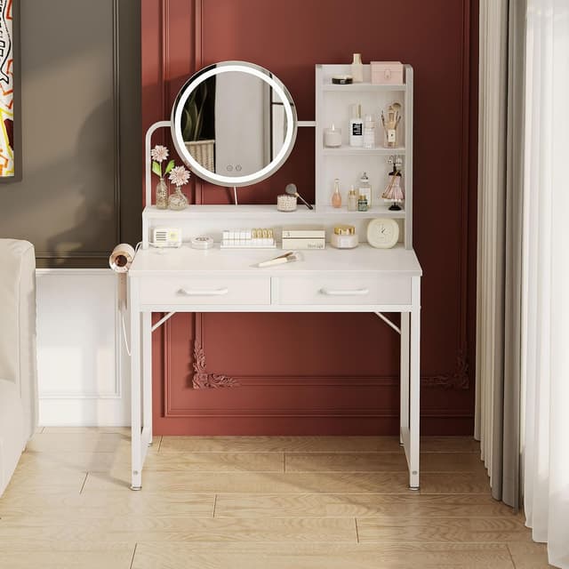 Detalle de ODK Coiffeuse 80×40×136 cm LED 🪞