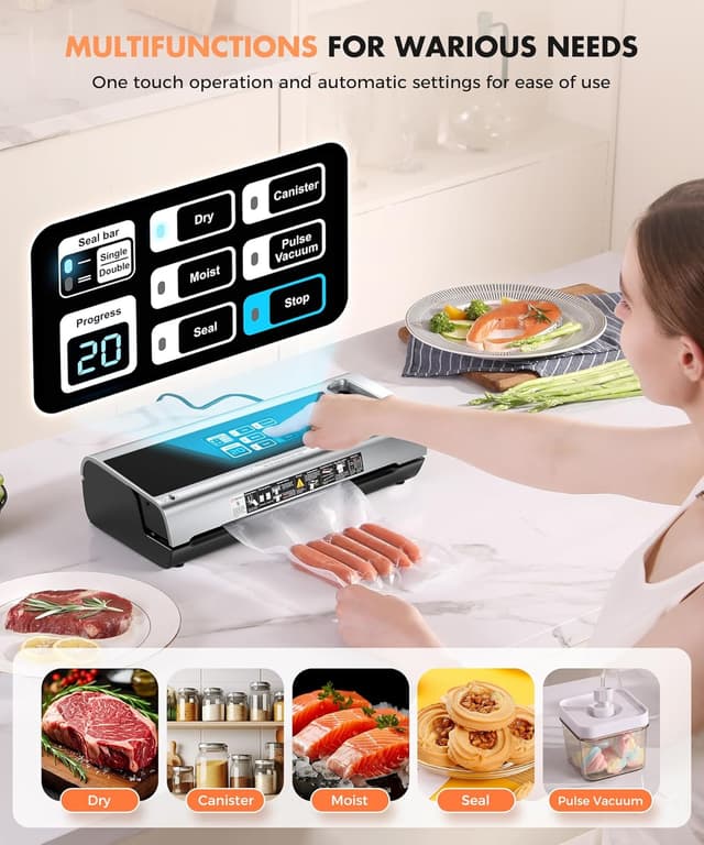 Thumbnail 3 de 90KPa Portable Vacuum Sealer Machine