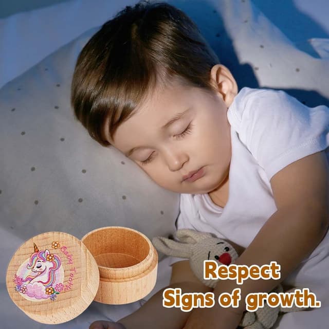 Detalle de Aolso Tooth Fairy Box wooden storage