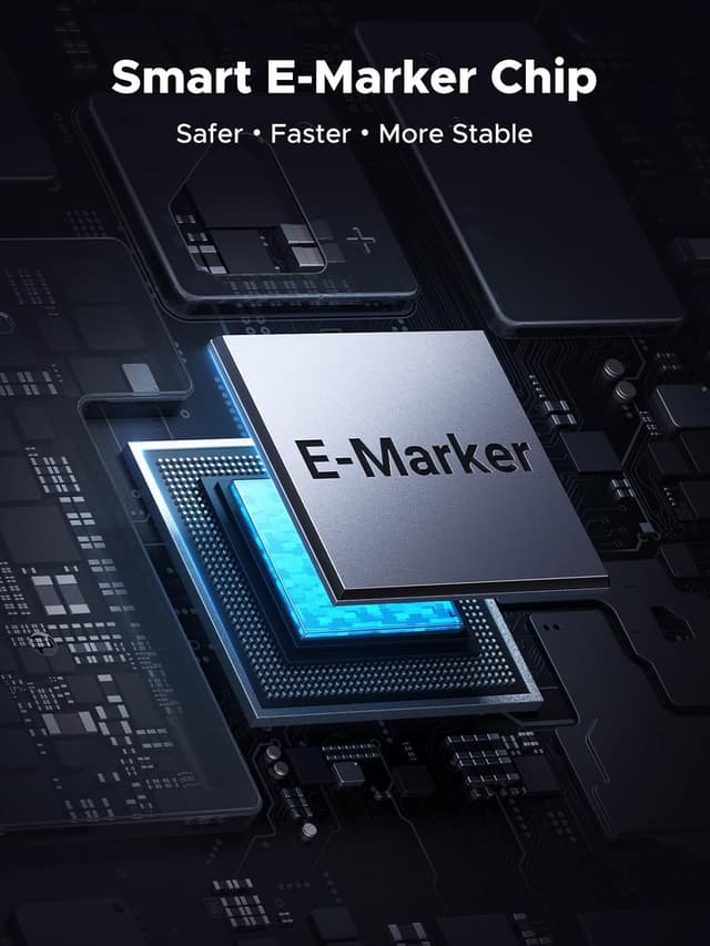 Detalle 1 de UGREEN USB‑C to USB‑C Cable USB4 Gen4 80Gbps 1m