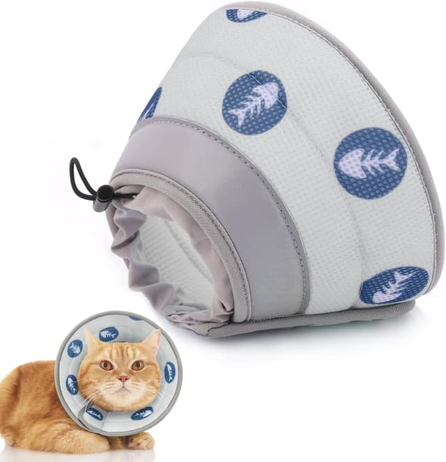 Detalle de Cat cone collar for surgery, Grey S