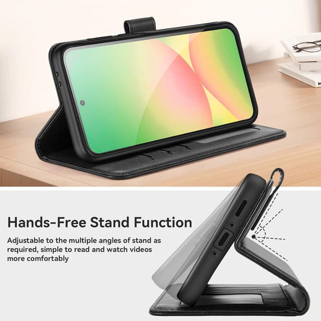 Detalle de ivencase Samsung Galaxy A56 5G PU leather wallet case with RFID blocker