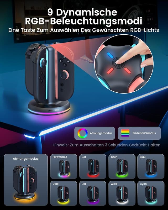 Detalle 1 de TRANSNOVO Ladestation für Switch 2