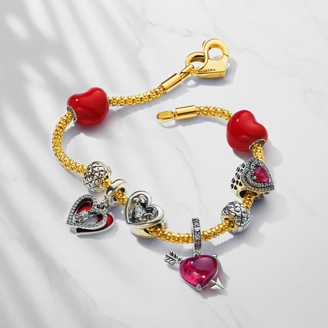 Detalle 1 de APUUESN Moments-Charms-Armband aus Sterling Silber mit Logogravur (ca. 17–21 cm) und Infinity-/Herz-Verschluss