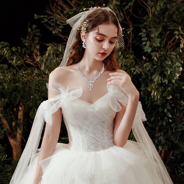 Detalle de Cangall Braut Schmuckset für Damen mit Strass Kristall – Halskette mit Anhänger & Ohrstecker