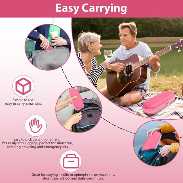 Detalle de ACWOO sac isotherme pour diabétiques avec 2 blocs de glace réutilisables