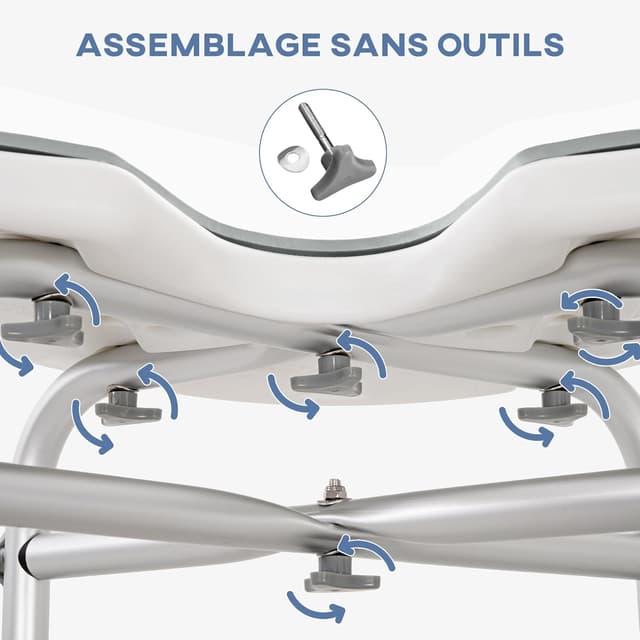 Thumbnail 4 de HOMCOM Tabouret de Douche réglable 39–51,5 cm