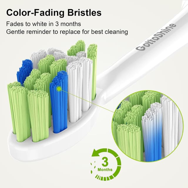Detalle de GottaShine Replacement Toothbrush Heads 12 Pack 🪥