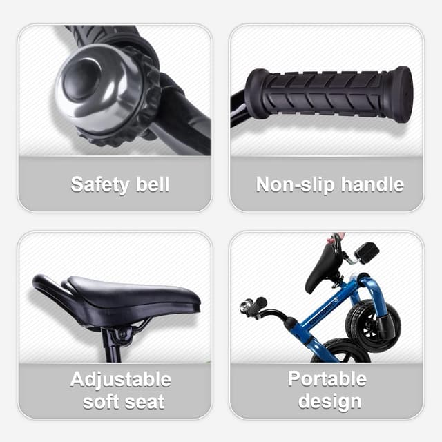 Detalle de YGJT 3-in-1 Tricycle for Toddlers (Age 2–5) — Folding Training Trike With Adjustable Seat