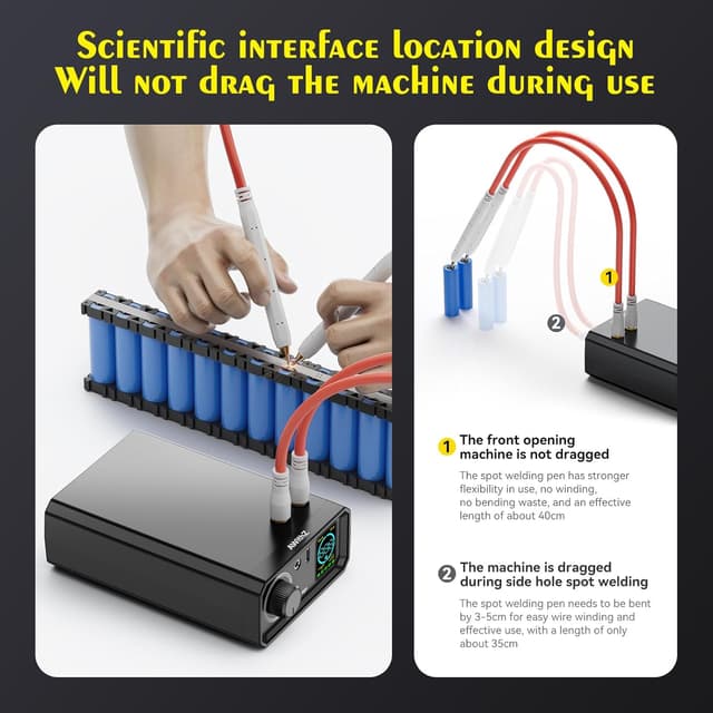 Detalle 1 de AWithZ Spot Welder 10000mAh, Dual Pulse