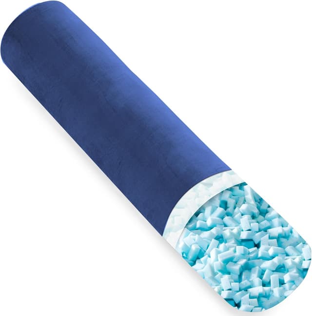 Detalle de AS AWESLING Ganzkörper-Body-Pillow für Erwachsene (120 x 20 cm) mit Bezug – rundes Halswirbelkissen